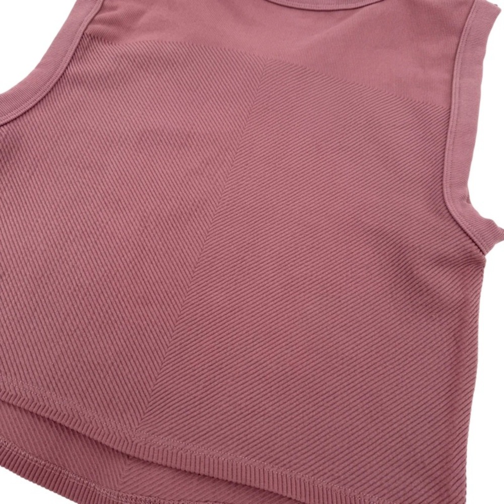 FREE PEOPLE MOVEMENT XL Free Throw Muscle‎ Tank Crop Top Pink Ribbed Activewear - Picture 9 of 11